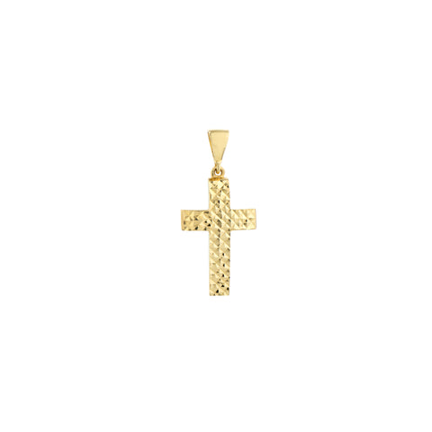 Full Diamond Cut 3D Cross Pendant