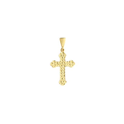 Diamond Cut Cross Pendant