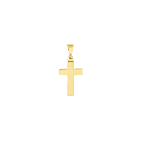 3D Cross Pendant with Design Back