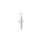 3D Diamond Cut Top Cross Pendant