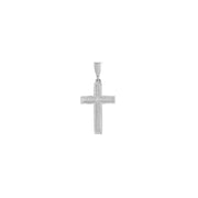 3D Diamond Cut Top Cross Pendant