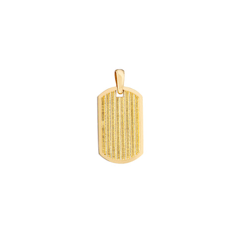 Ribbed Dog Tag Pendant