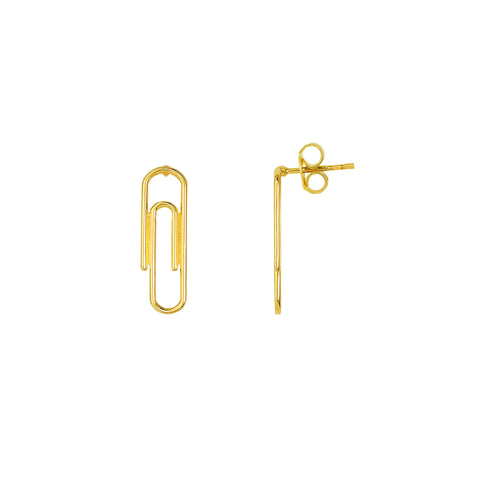 Paper Clip Stud Earrings