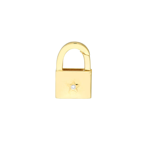 Padlock Shaped Push Lock with Diamond Star