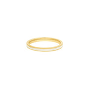 White Enamel Band Ring