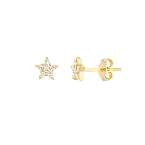 Diamond Star Micro Stud Earrings