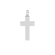 Large Plain Flat Polished Cross Pendant