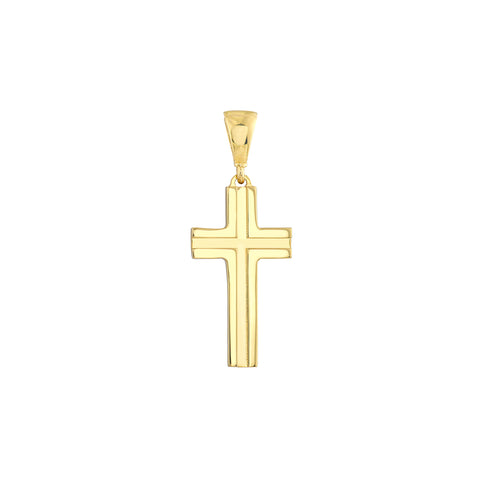 Small Polished Grooved Cross