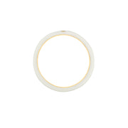 Diamond Bezel on White Enamel Band Ring