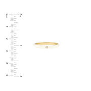 Diamond Bezel on White Enamel Band Ring