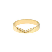 Diamond Chevron Polished Band