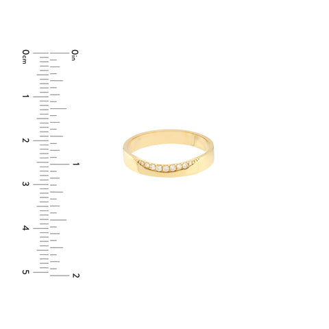 Diamond Curved Side Polished Band