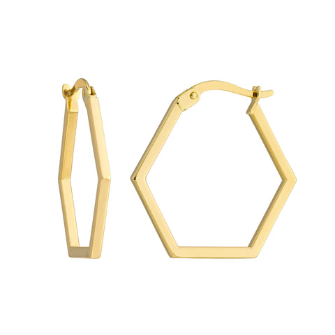 Hexagon Shape Hoops