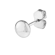 5.5mm Flat Round Pebble Stud Earrings