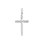 17mm Twisted Design Cross Pendant