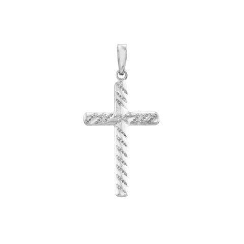 17mm Twisted Design Cross Pendant