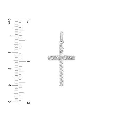 17mm Twisted Design Cross Pendant