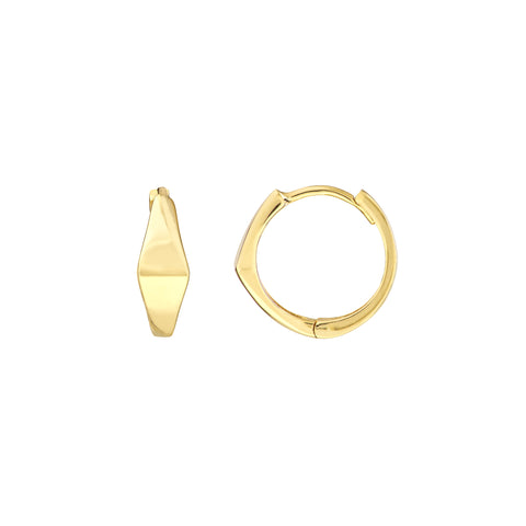 3D Triangle Hoop Earrings