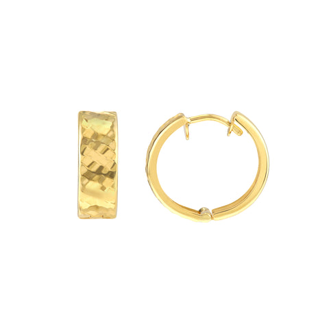 Square DC Design Round Hoop Earring