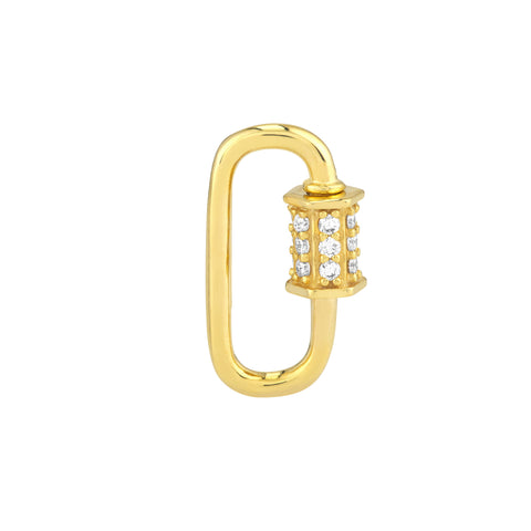 Diamond Barrel Lock Oval Clasp