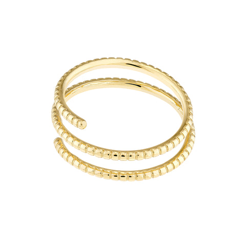 Ribbed Texture Wrap Ring