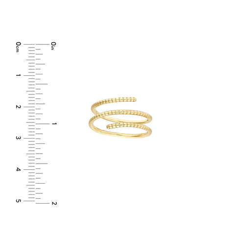 Ribbed Texture Wrap Ring