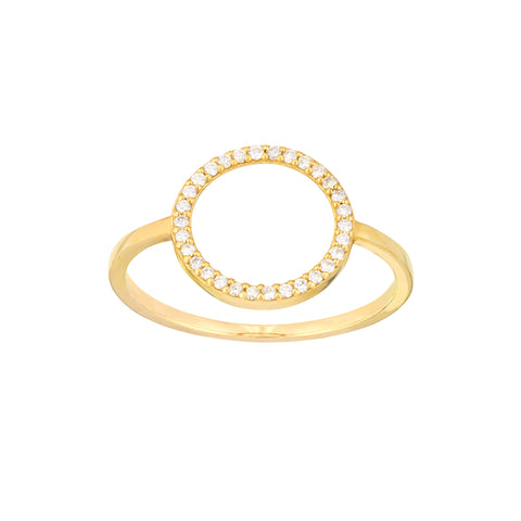 Open Diamond Circle Ring