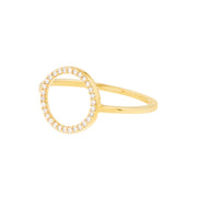 Open Diamond Circle Ring