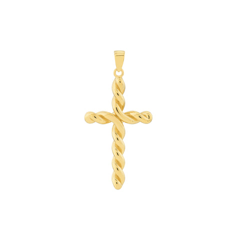 Large Twist Cross Pendant