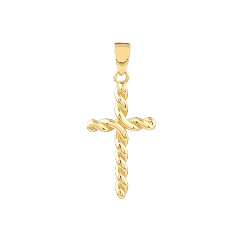 Small Twist Cross Pendant