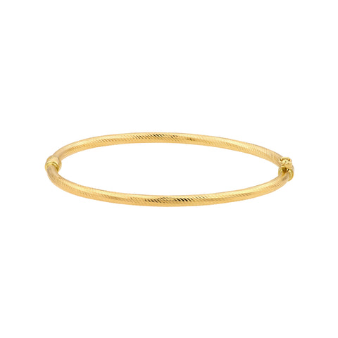 Gold Linear Pattern Bangle