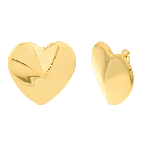 Extra Large Puffy Heart Earrings