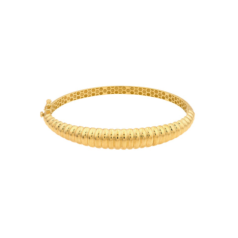 Graduated Ribbed Bangle Bracelet