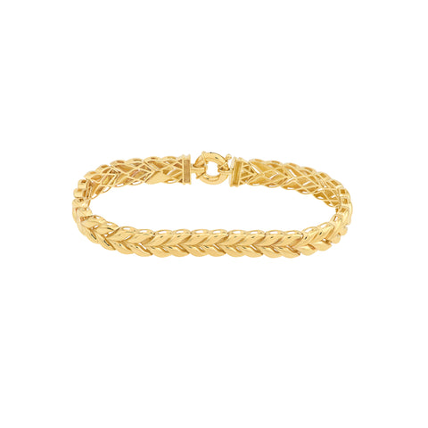 Polished Wheat Link Bracelet