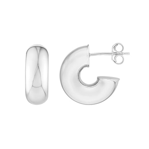 4mm Polished Open Hoop Earrings