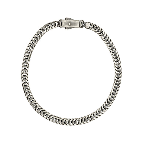 Sterling Silver 4.40mm Foxtail Chain Bracelet