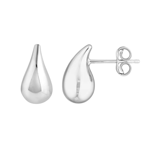 Sterling Silver Teardrop Stud Earrings