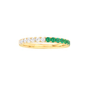 50/50 Emerald & Diamond Stackable Band