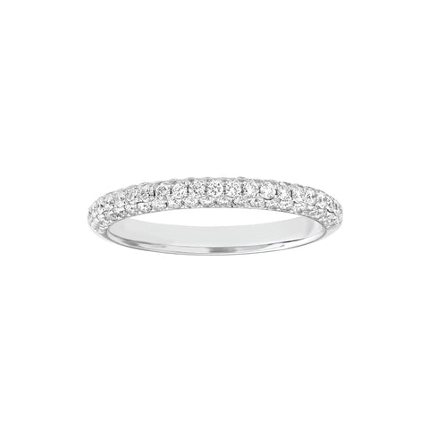 Diamond Pave Stackable Band (5/8tcw) in White Gold