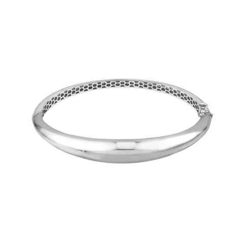 Graduated Silver Bangle Bracelet