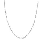 Diamond Graduated Half Tennis Necklace (3tcw)