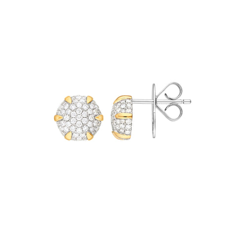 Diamond Pave Round Stud Earrings (1/2tcw)