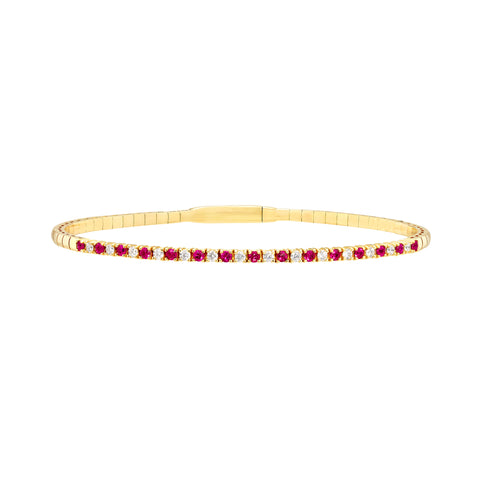 Ruby & Diamond Flexi Tennis Bangle (4/5tcw)