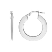 Triangular Tube Round Hoop Earrings