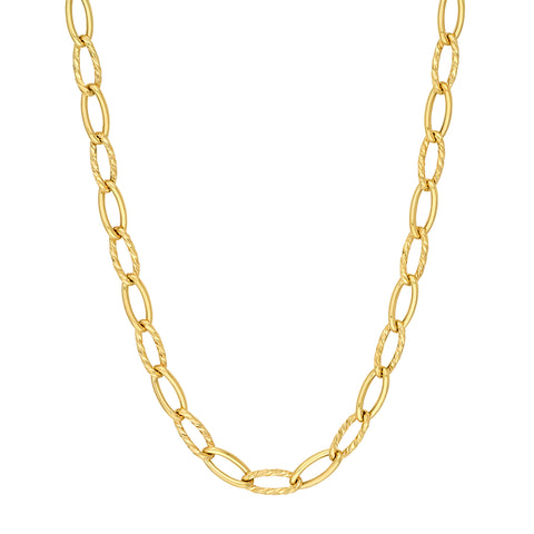 Oval Twist Polished Links Chain