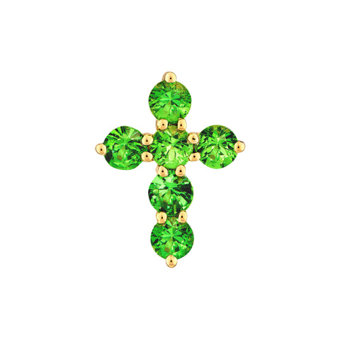 Tsavorite Stone Cross Pendant