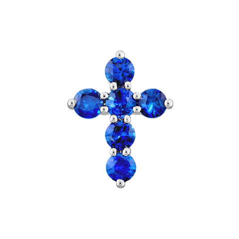 Sapphire Stone Cross Pendant