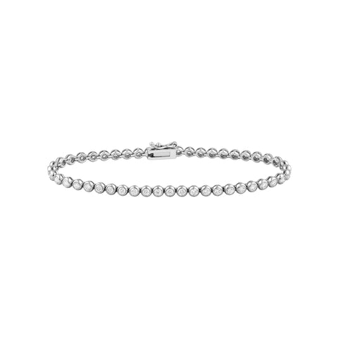 Bezel Set Diamond Tennis Bracelet (2-1/4tcw)