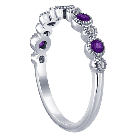 My Story The Ana Ring in Amethyst 14K White Gold