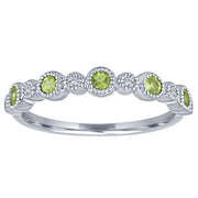 My Story The Ana Ring in Peridot 14K White Gold